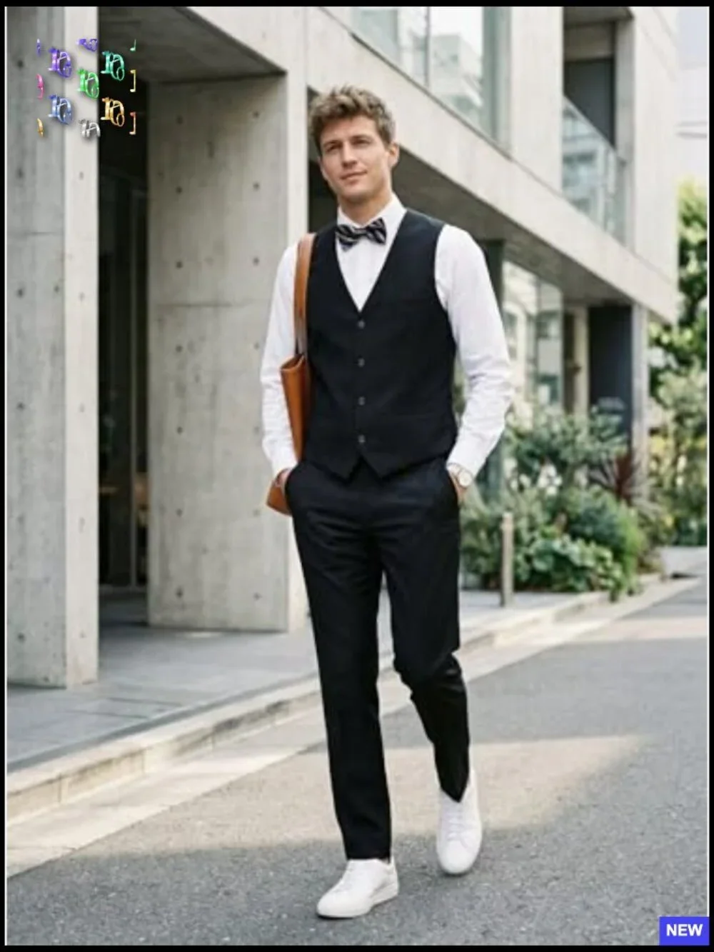 Slim Fit Formal Suit Vest Pants Set Business Wedding Prom Elegant Classic
